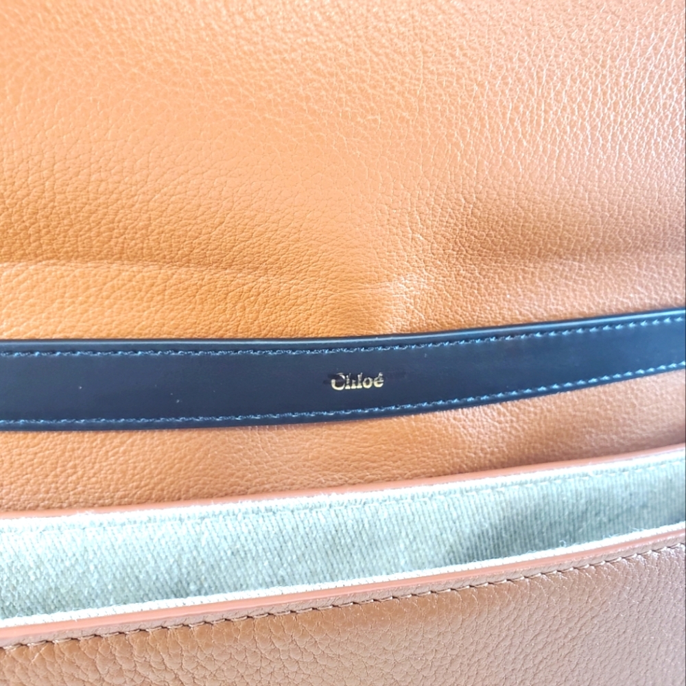NWT$3,650 CHLOÉ Penelope Large Caramel Brown Leather Shoulder Bag - Picture 13 of 16